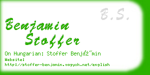 benjamin stoffer business card